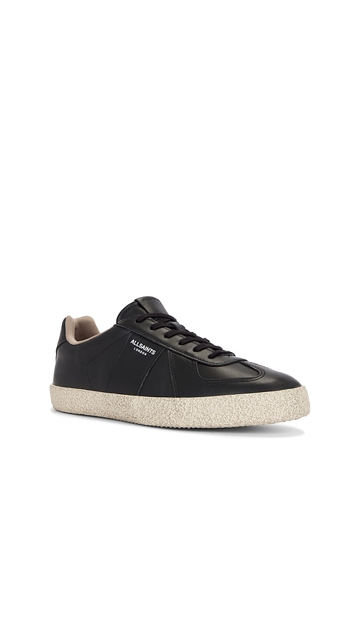 Allsaints Jaimee Leather Low-top Sneakers In Black & White