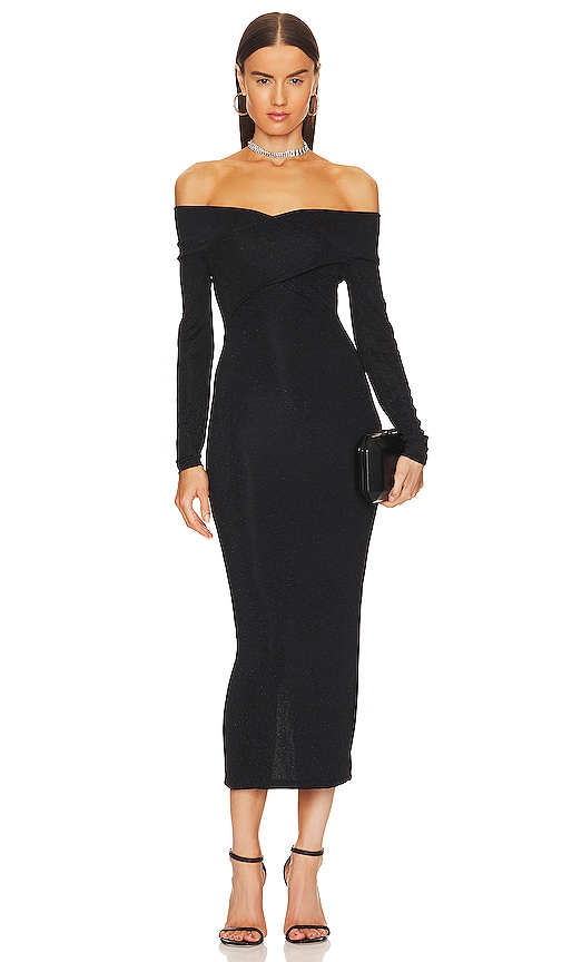 Shop Allsaints Delta Shimmer Dress In Black