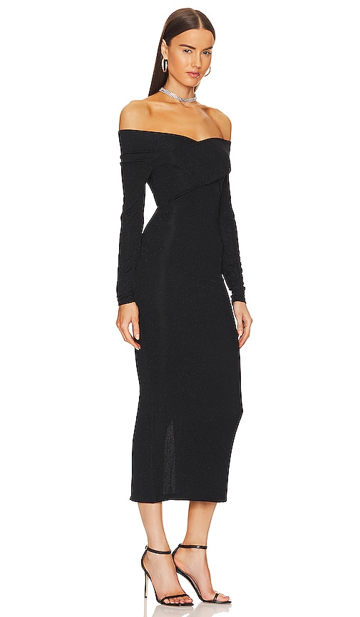 Shop Allsaints Delta Shimmer Dress In Black