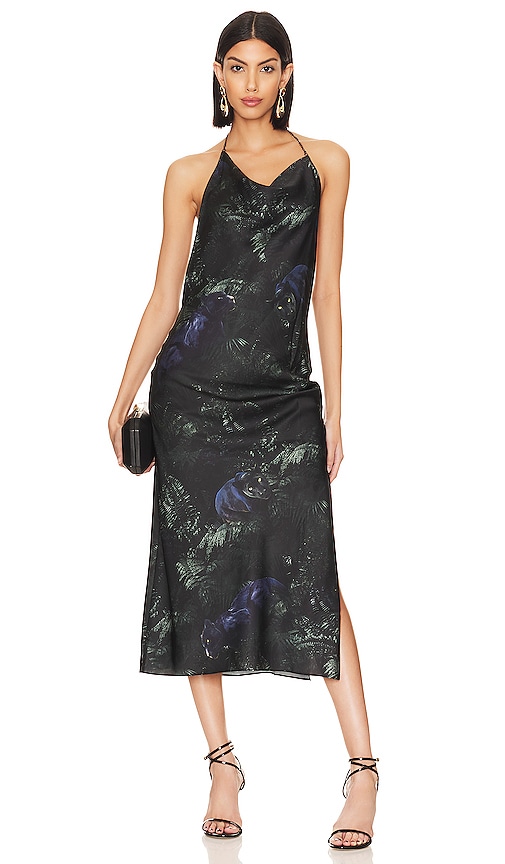 ALLSAINTS Camille Kim Dress in Jungle Green