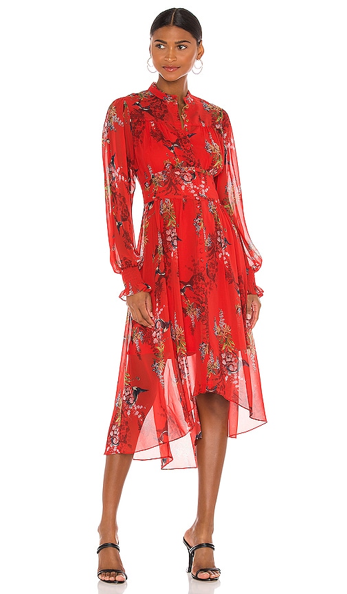 fitted midi dress with sleeves