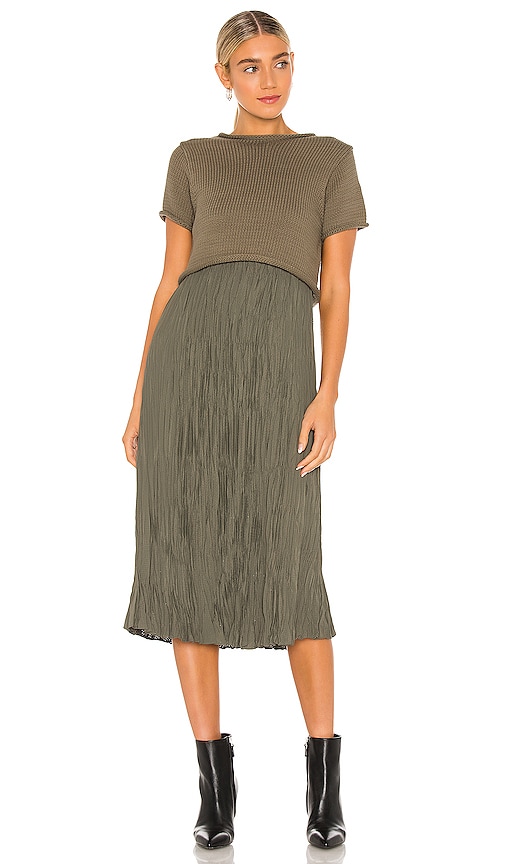 all saints 2 in 1 dress green AllSaints main image 0
