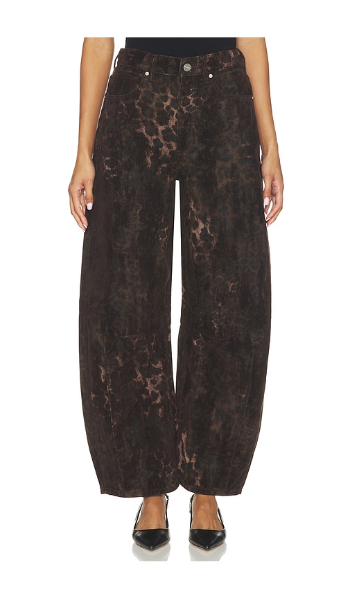 Allsaints Jett Flock Jeans In Leppo Brown