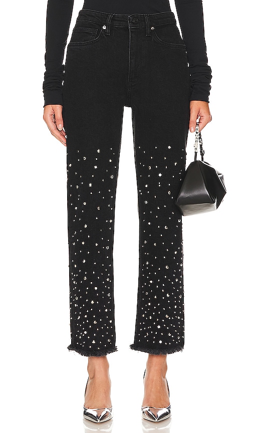 ALLSAINTS Evie Studded Jean in Washed Black