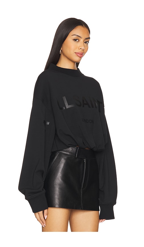 Allsaints Biggy Aster Sweatshirt In Black