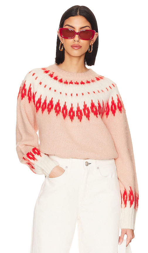 ALLSAINTS Falka Sweater in Peach & Orange Multi