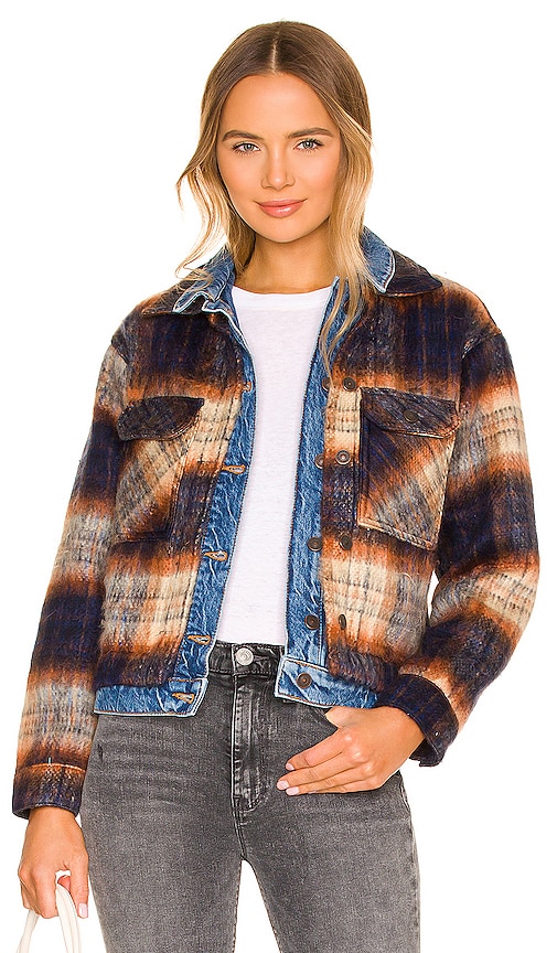 allsaints ivy checked jacket