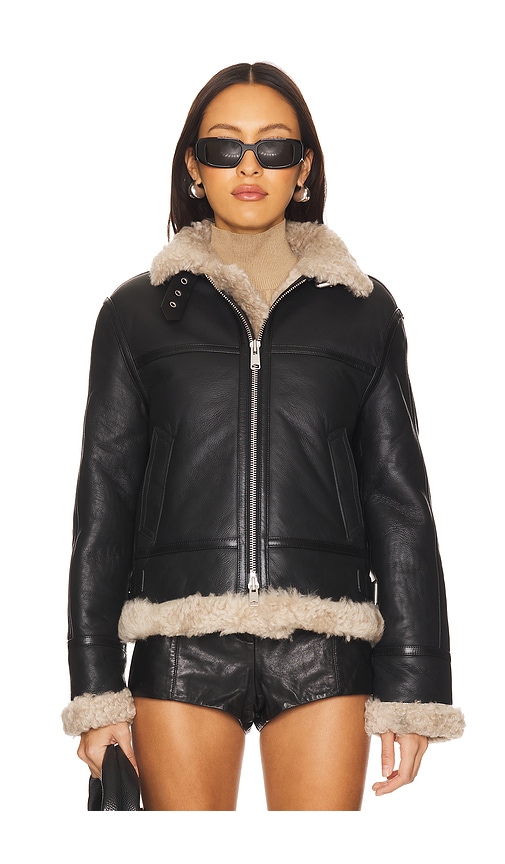 Allsaints Lorel Flying Jacket In Black
