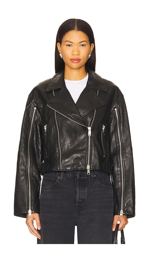 Allsaints Masone Biker In Black