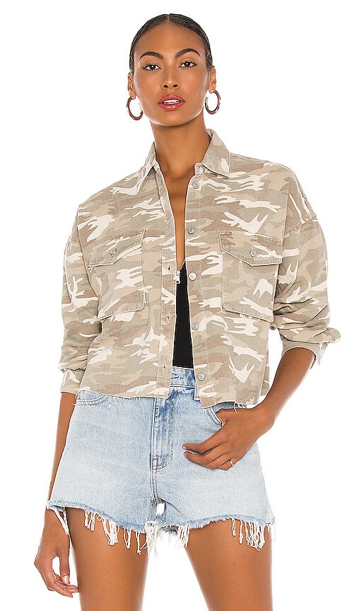 ALLSAINTS Sol Shirt Jacket in Camouflage Cream | REVOLVE