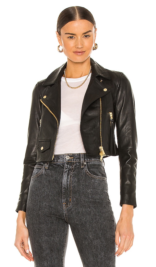 Women's Vintage Look Faux Leather Crop Biker Jacket | Boohoo UK