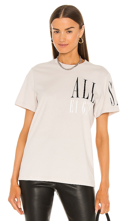 ALLSAINTS Separo Crew Tee in Chalk White