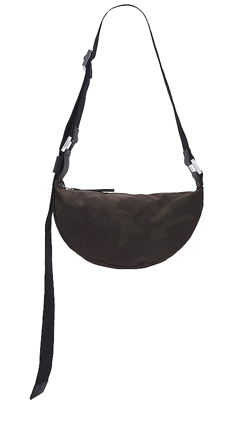 ALLSAINTS Half Moon Crossbody in Dark Camo Green