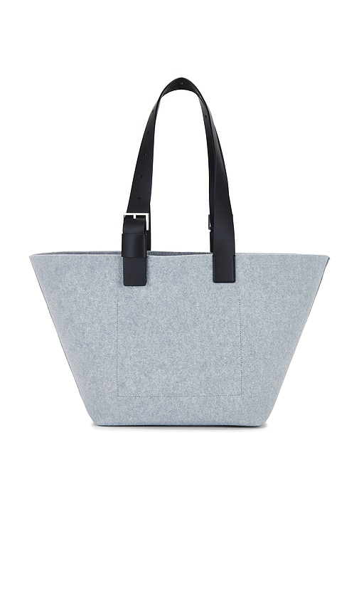 Shop Allsaints Anik Felt Tote In Grey