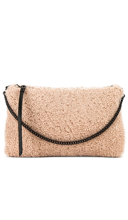 ALLSAINTS Eve Shearling Crossbody in Alabaster Pink REVOLVE