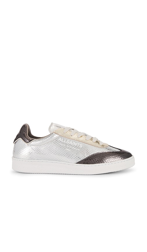 Shop Allsaints Thelma Met Sneaker In 실버 Multi