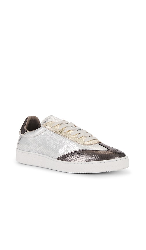 Shop Allsaints Thelma Met Sneaker In 실버 Multi