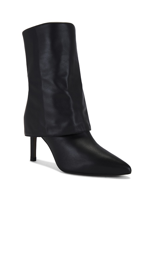Allsaints Womens Black Odyssey Pointed-toe Leather Boots In 블랙