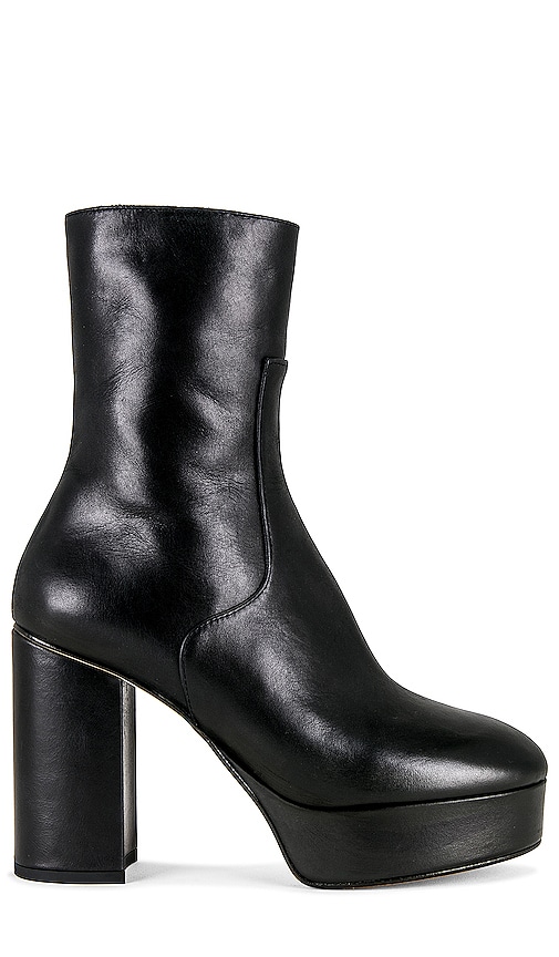 Alohas Thunder 110mm Leather Platform Ankle Boots In Black