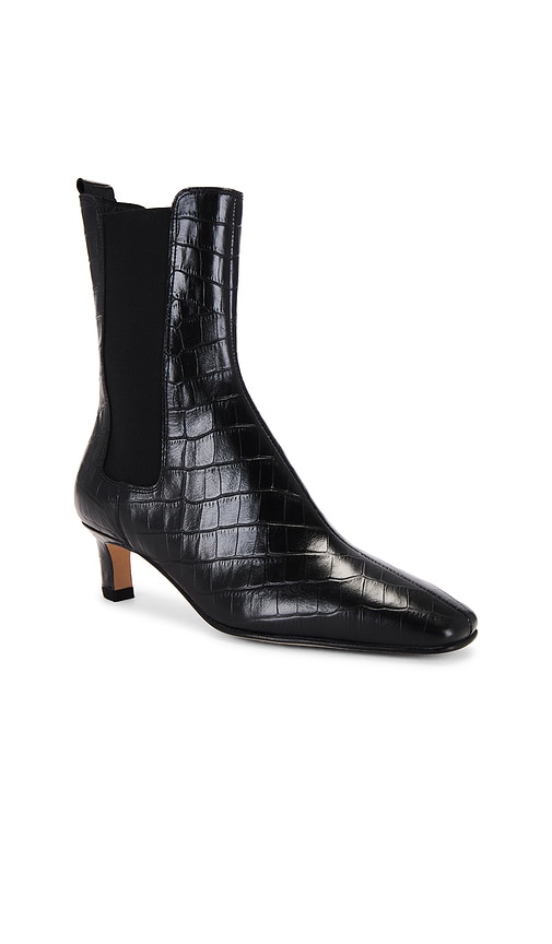 Shop Alohas Kaleo Alli Leather Ankle Boots In Black