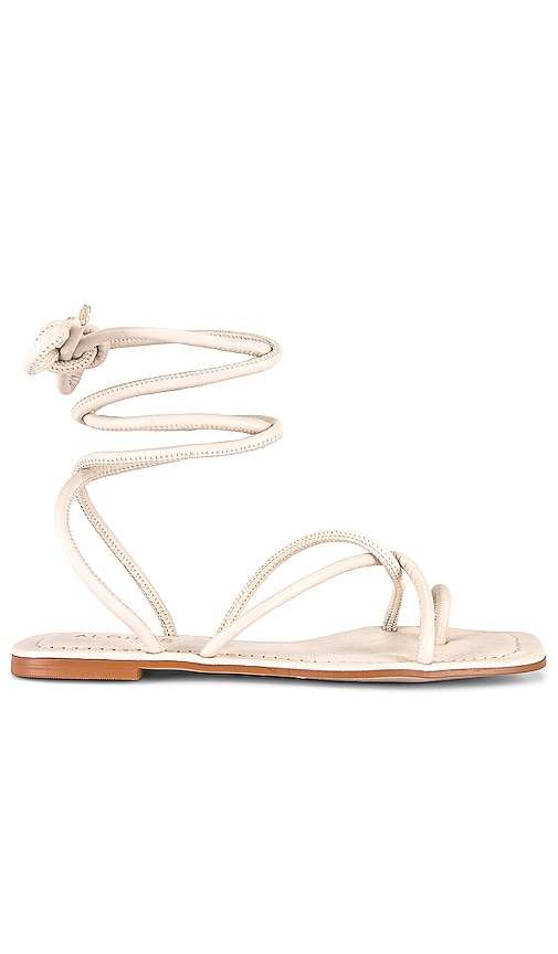 ALOHAS Lace It Up Flat Sandal in Ivory