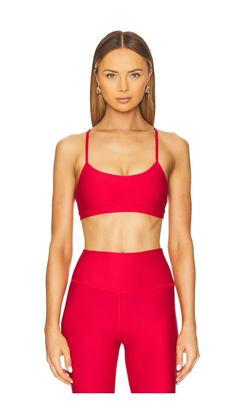 alo Airlift Intrigue Bra in Bold Red