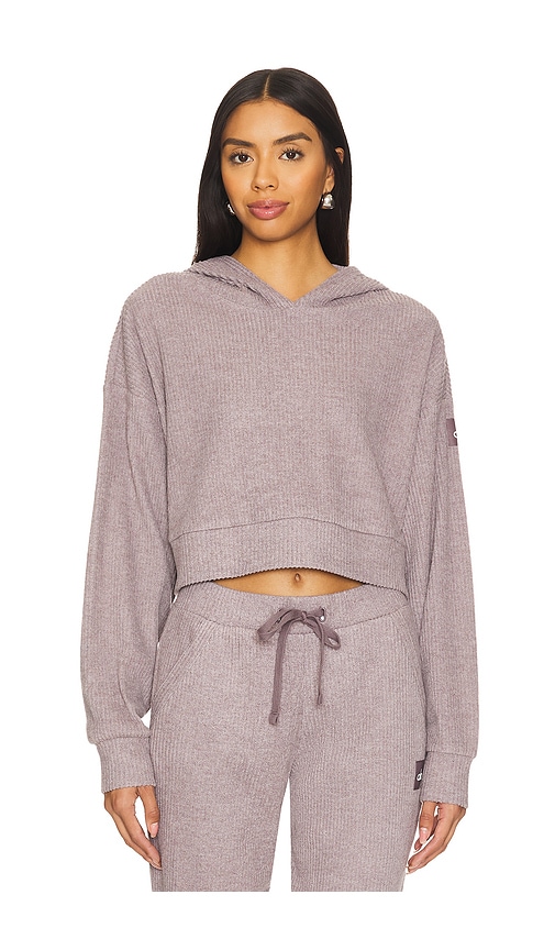 Shop Alo Yoga Muse Hoodie In Raisinette Heather