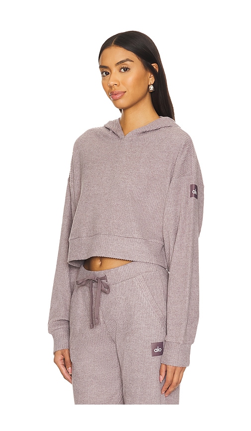 Shop Alo Yoga Muse Hoodie In Raisinette Heather