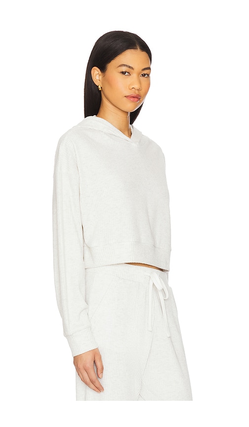 Shop Alo Yoga Muse Hoodie In White Heather