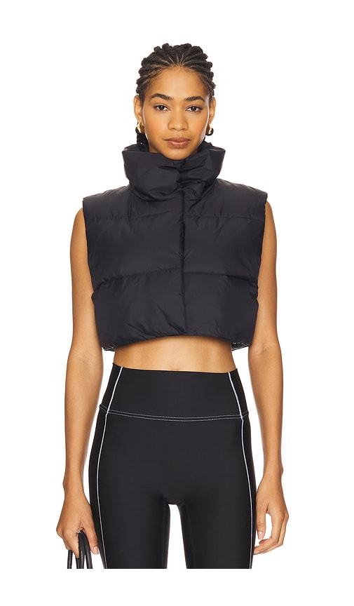 ALO YOGA EXTREME CROPPED GOLD RUSH PUFFER VEST