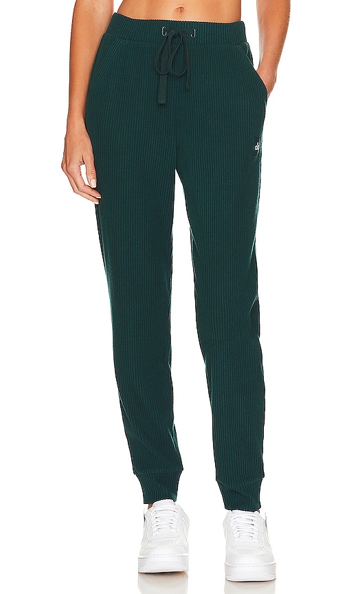 alo Muse Sweatpant in Midnight Green | REVOLVE