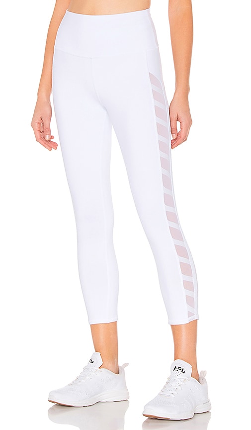 alo Chevron Capri Legging in White REVOLVE