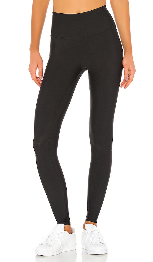 alo Airlift High Waisted Suit Up Legging in Gravel & Black