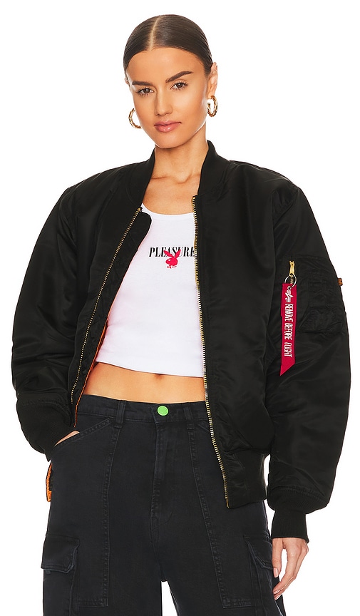 ALPHA INDUSTRIES MA-1 Blood Chit Bomber in Black