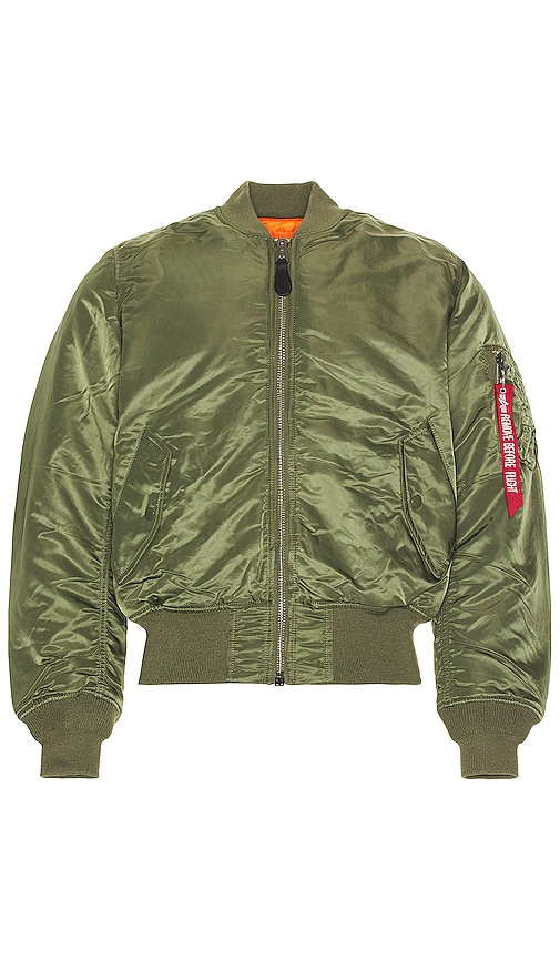 ALPHA INDUSTRIES MA-1 Blood Chit Bomber Jacket in Green