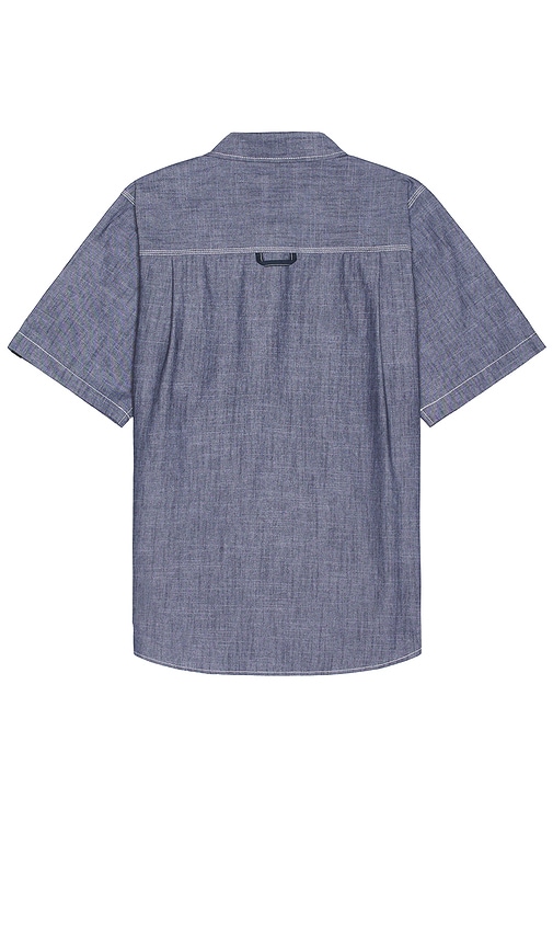Shop Alpha Industries Short Sleeve Multi Pocket Shirt In 复古蓝