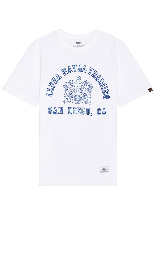 ALPHA INDUSTRIES Alpha Naval Base San Diego Tee in White
