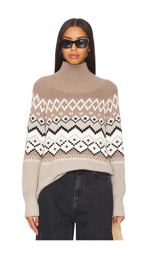 Shop Alp N Rock Leighton Mock Neck Sweater In Tan