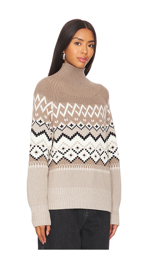 Shop Alp N Rock Leighton Mock Neck Sweater In Tan