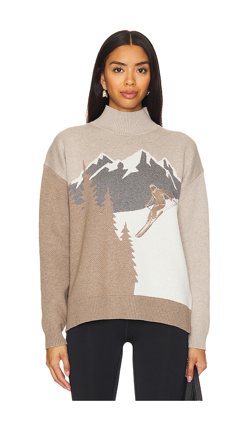 Shop Alp N Rock Portia Mockneck Sweater In Taupe