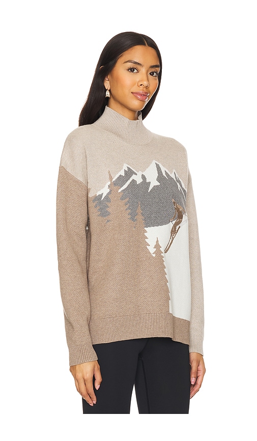 Shop Alp N Rock Portia Mockneck Sweater In Taupe