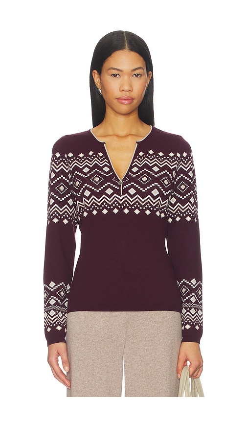 Alp N Rock Yvette Ii Henley Sweater In Burgundy