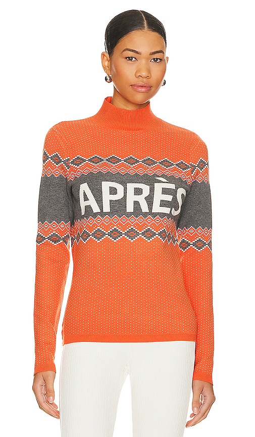 Alp N Rock Aurora Mock Neck Sweater In Tangerine