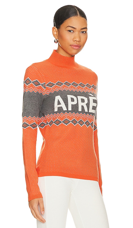 Shop Alp N Rock Aurora Mock Neck Sweater In Tangerine