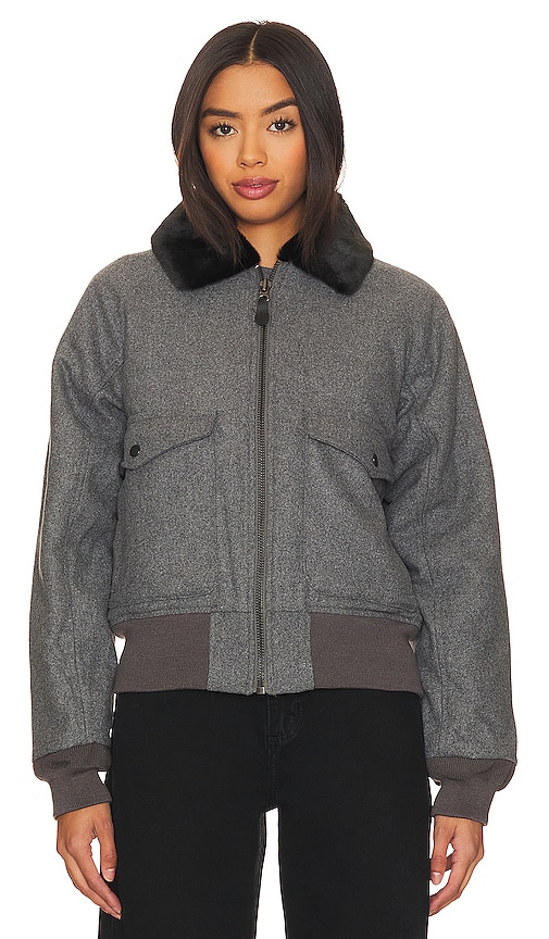 Shop Alpha Industries B-10 Jacket In Charcoal