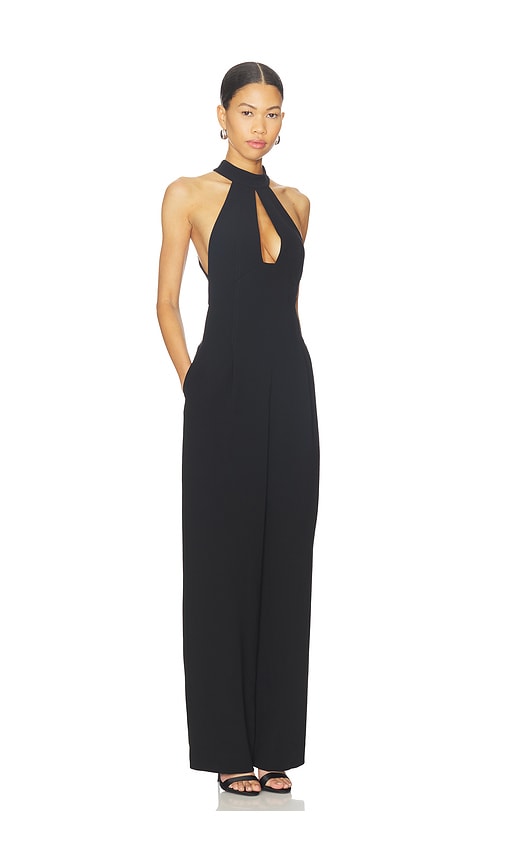 A.l.c . Lucie Merino Wool Halter Jumpsuit In Black