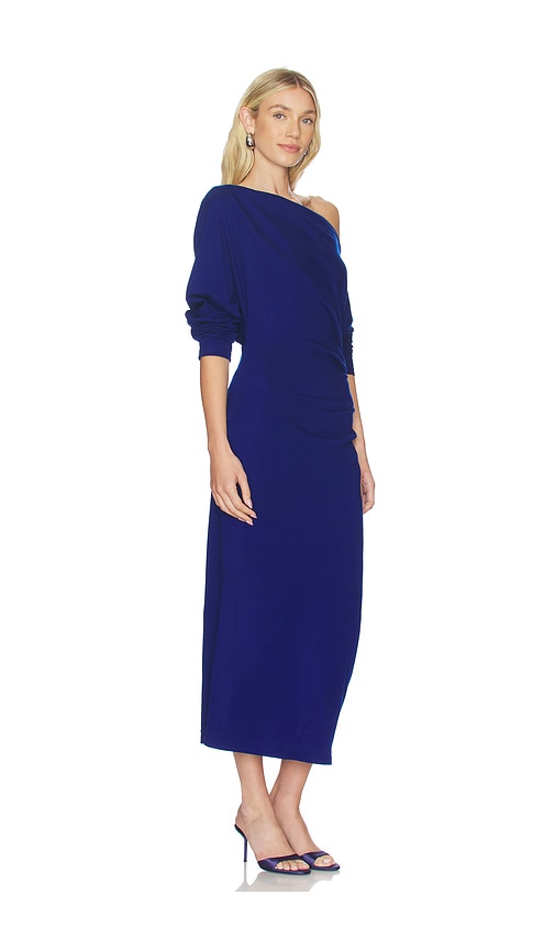 A.l.c . Sonny One-shoulder Long Sleeve Jersey Dress In Blue