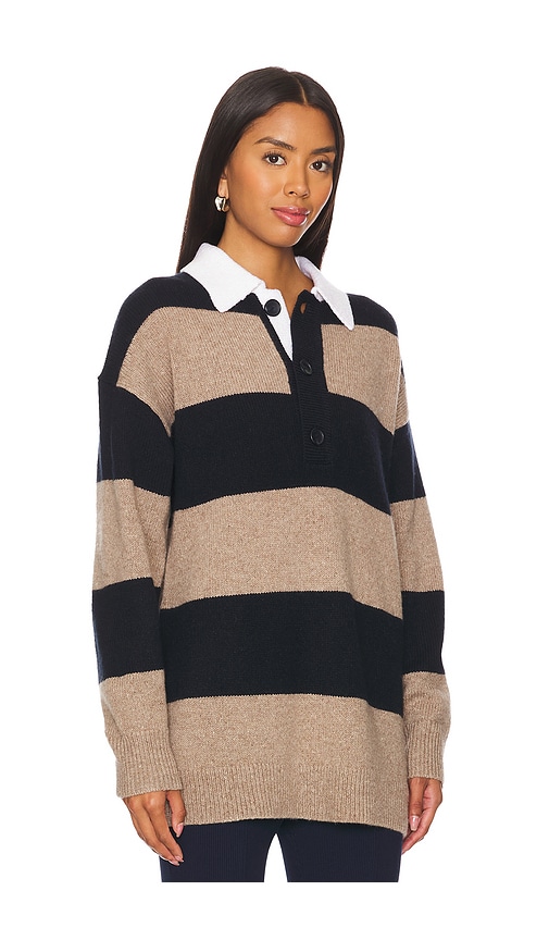 Shop A.l.c Mason Sweater In Navy & Milk Tea