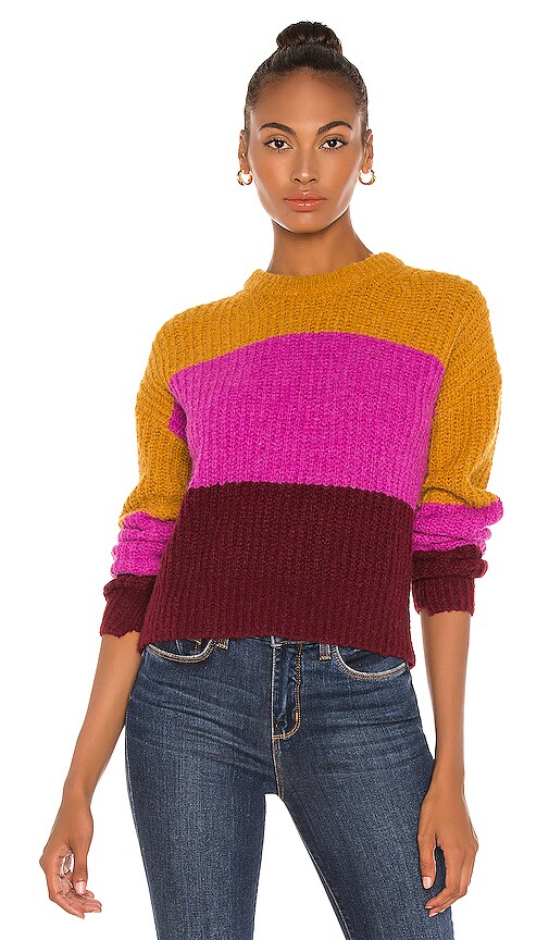 A.L.C. Robertson Sweater in Miso, Pink Moss & Plum Wine