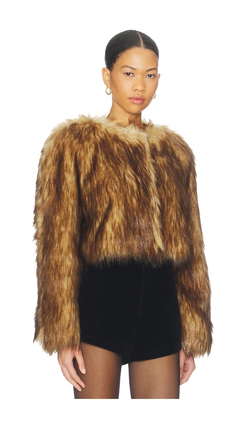 A.l.c A. L.c. Solange Faux Fur Cropped Coat In Brown